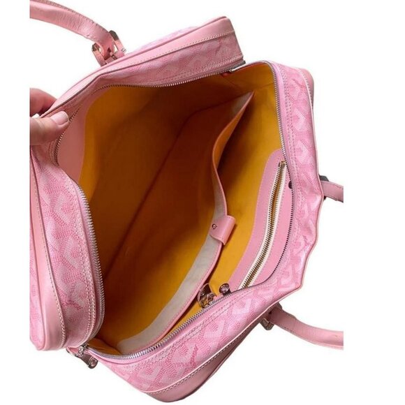 🌸 SUPER RARE🌸 Authentic Goyard Ambassade MM Briefcase PINK Sakura DISCONTINUED - Picture 7 of 16